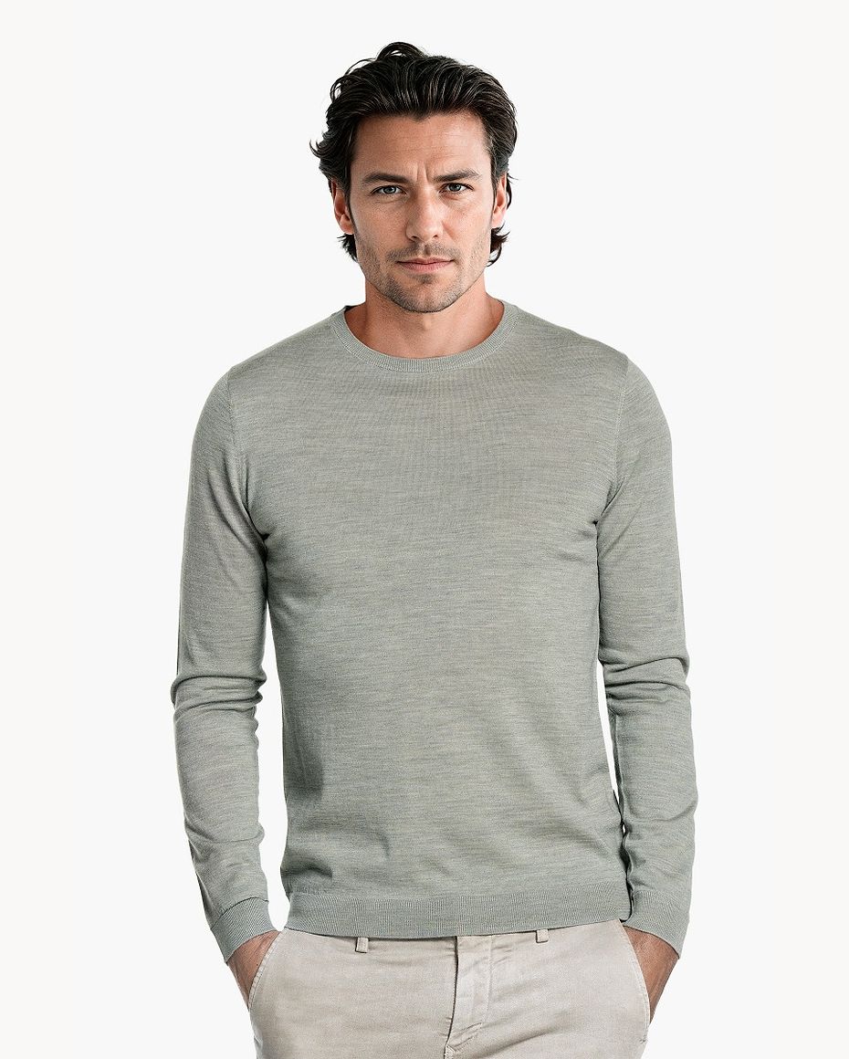 Blue Label Classic Crew Hazy Green