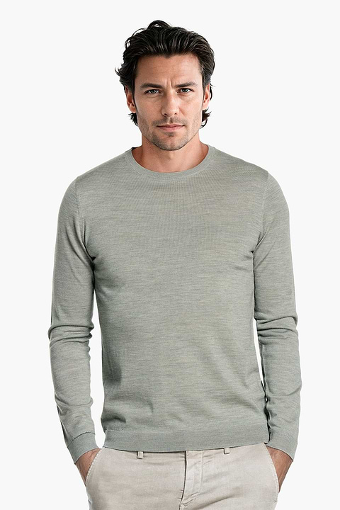 Blue Label Classic Crew Hazy Green - Base Image