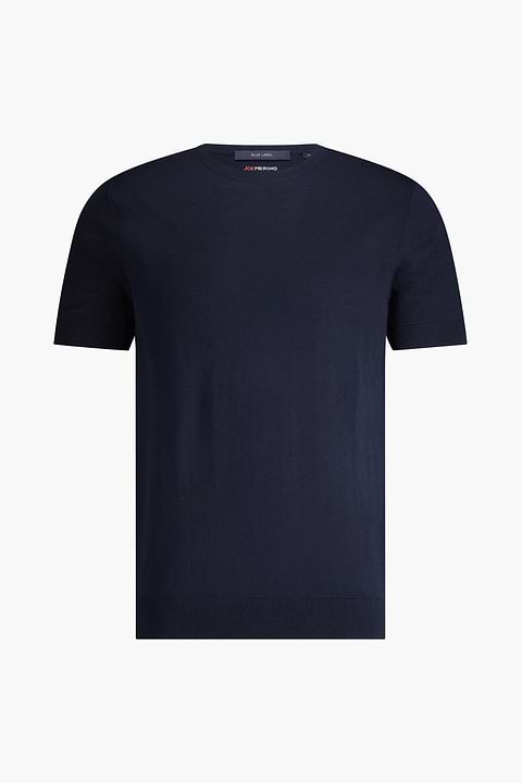 Blue Label Crew Short Sleeve Navy Blue - Base Image