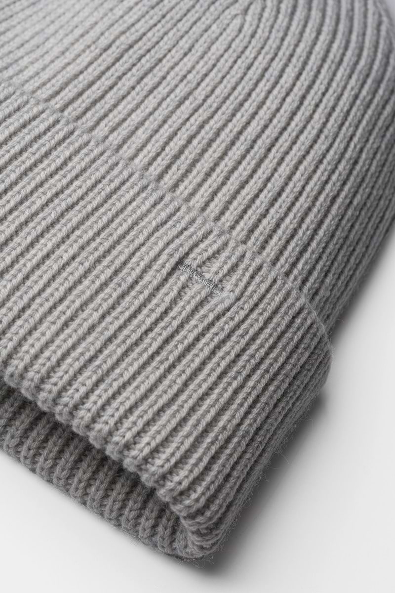 Blue Label Merino Cashmere Beanie Light Grey