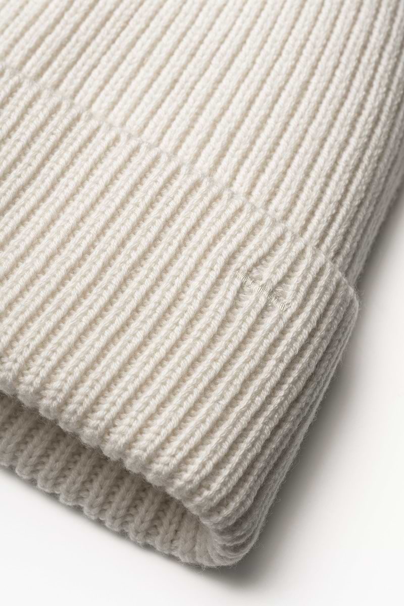 Blue Label Merino Cashmere Beanie Wool White - Base Image