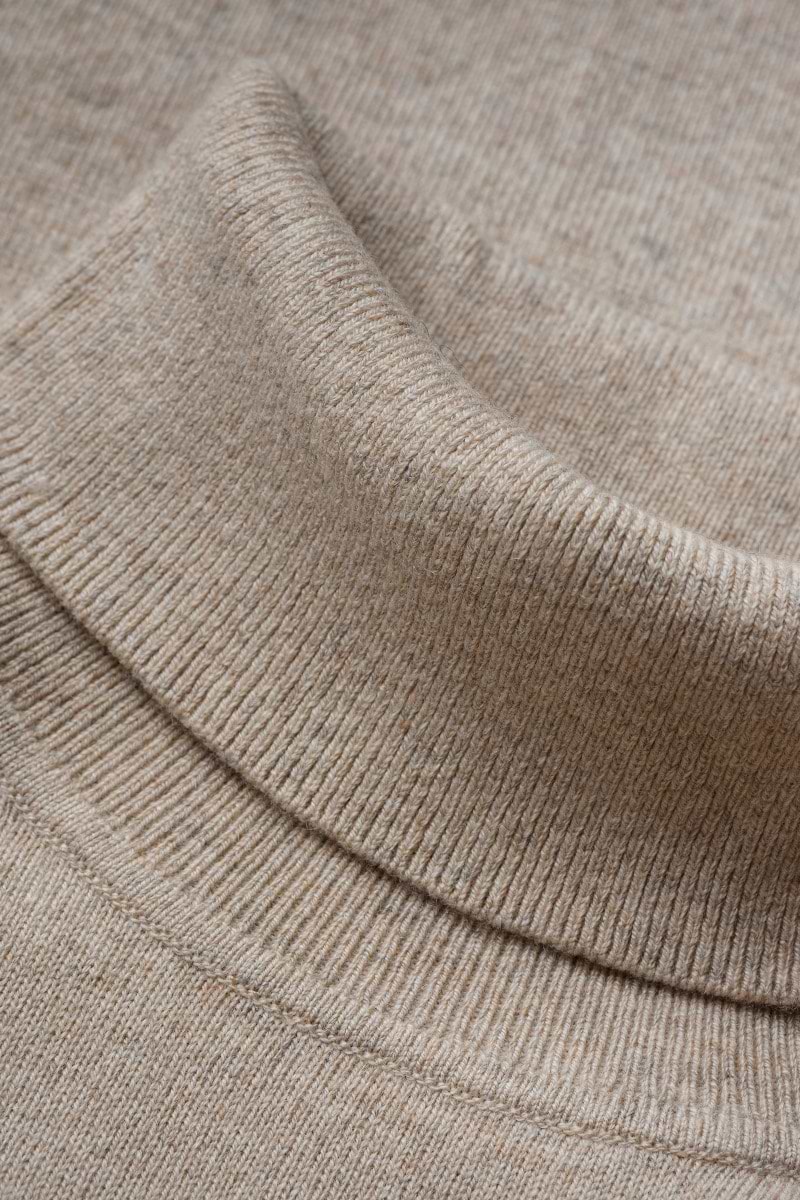 Blue Label Merino Cashmere Col Sand Beige