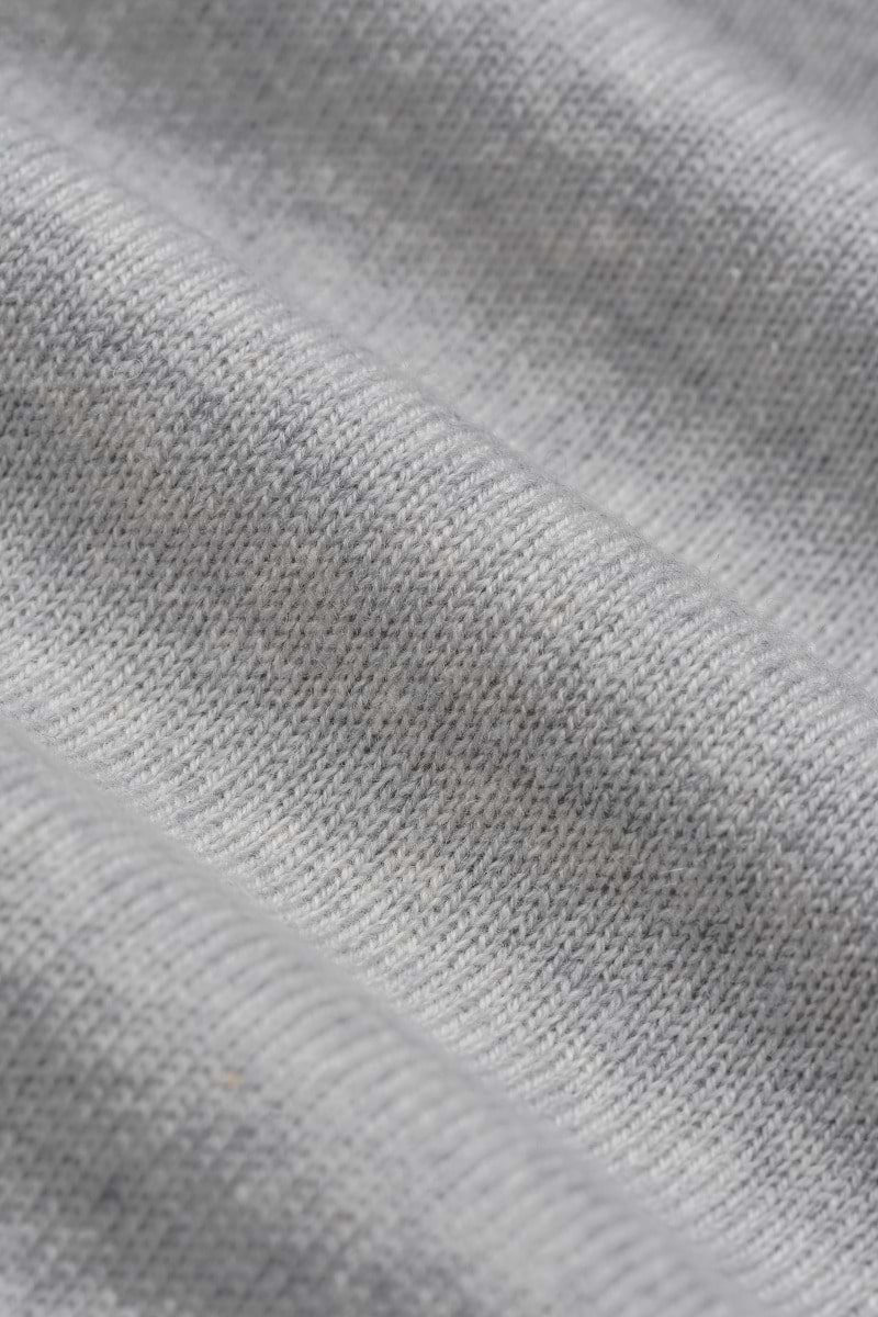 Blue Label Merino Cashmere V-Neck Light Grey - Hover