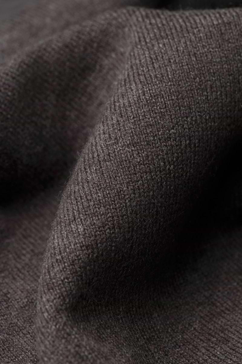 Blue Label Merino Cashmere V-Neck Oak Brown