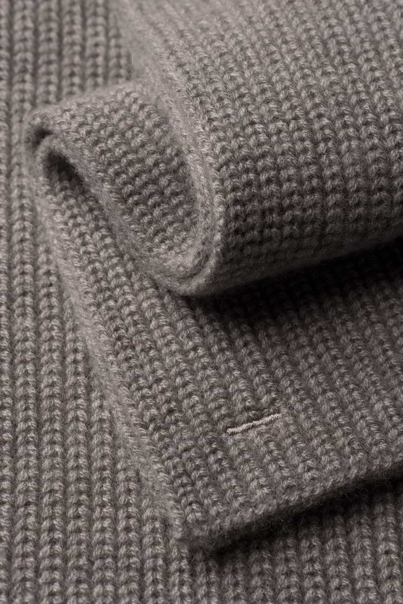 Blue Label Merino Cashmere Scarf Brown Grey