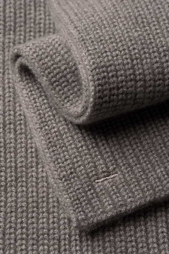 Blue Label Merino Cashmere Scarf Brown Grey - Base Image