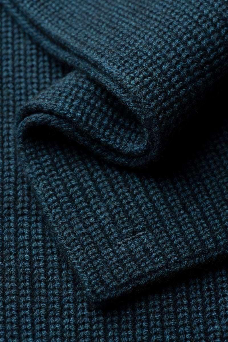 Blue Label Merino Cashmere Scarf Dark Petrol