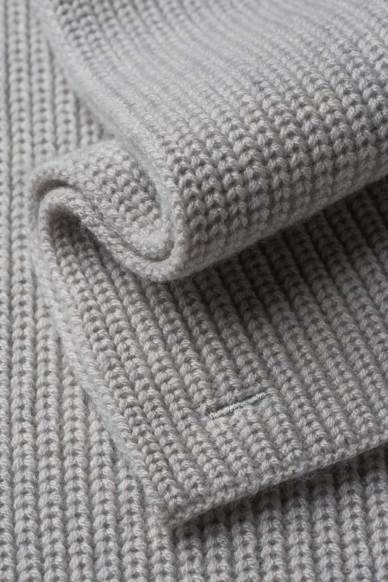 Blue Label Merino Cashmere Scarf Light Grey