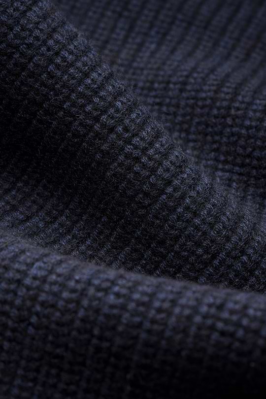 Blue Label Merino Cashmere Scarf Navy Blue - Base Image