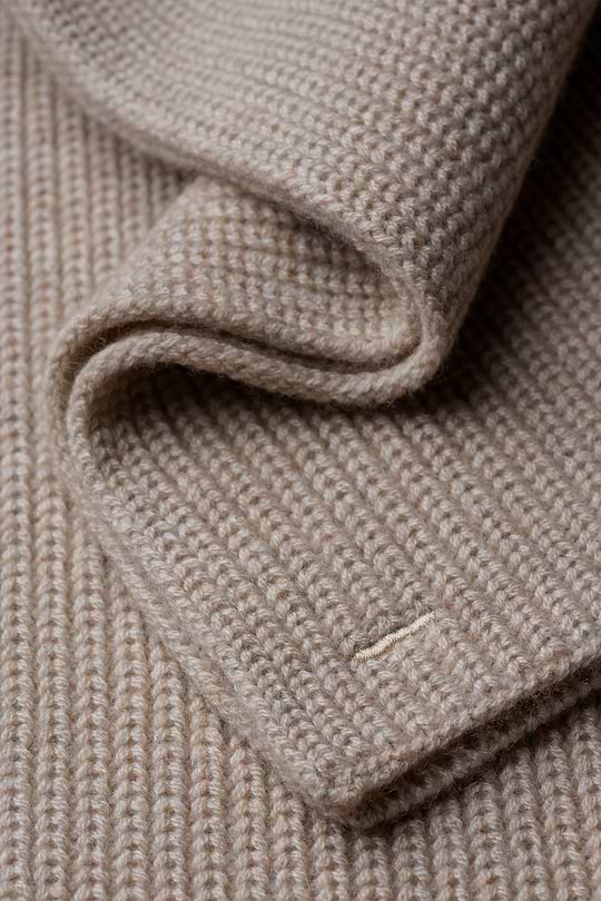 Blue Label Merino Cashmere Scarf Sand Beige - Base Image
