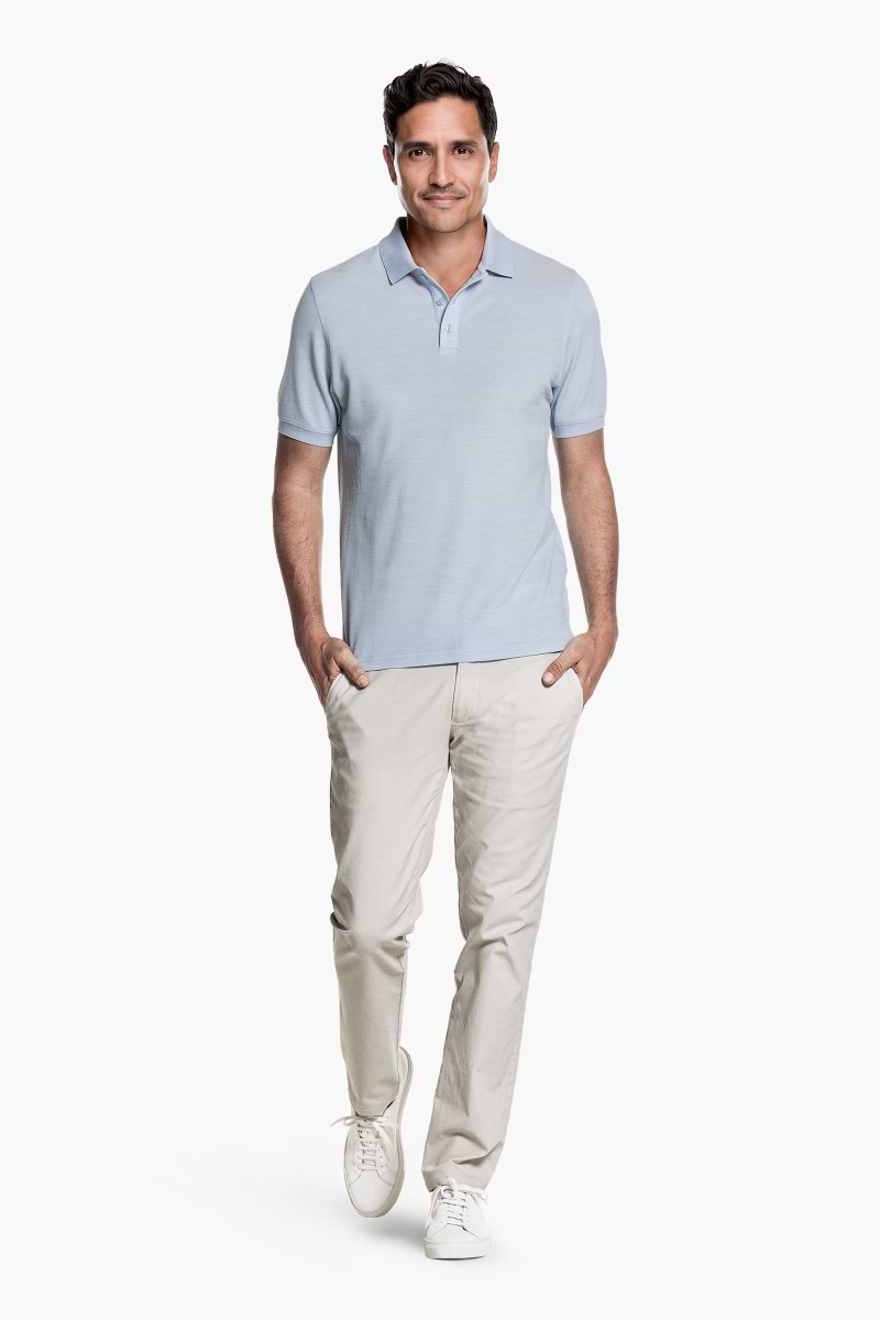 Blue Label Polo Pique Blue Argentina