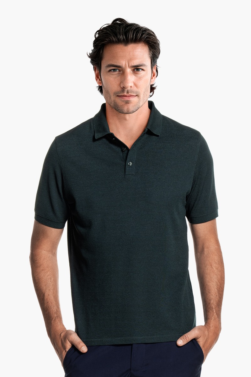 Blue Label Polo Pique Dark Green