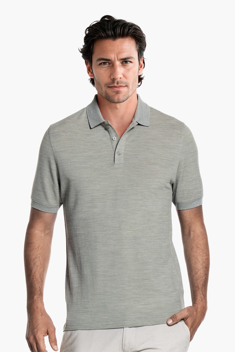 Blue Label Polo Pique Hazy Green