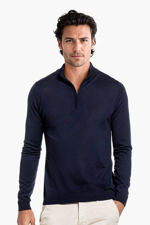 Blue Label Zip Navy Blue - Base Image
