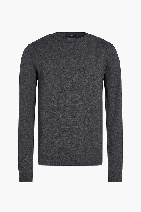 Blue Label Merino Cashmere Crew Antra Grey - Base Image