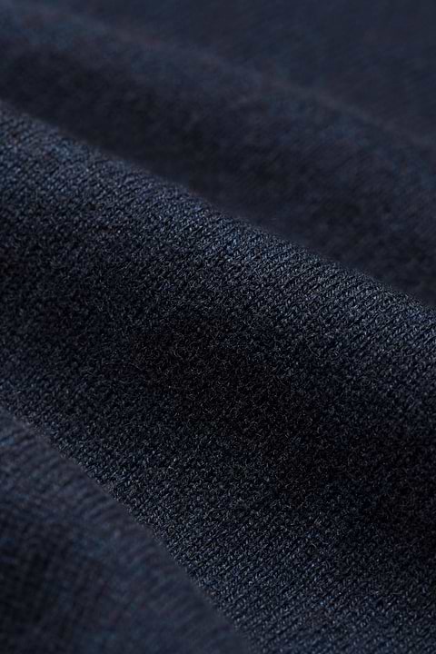 Blue Label Merino Cashmere Crew Navy Blue - Base Image