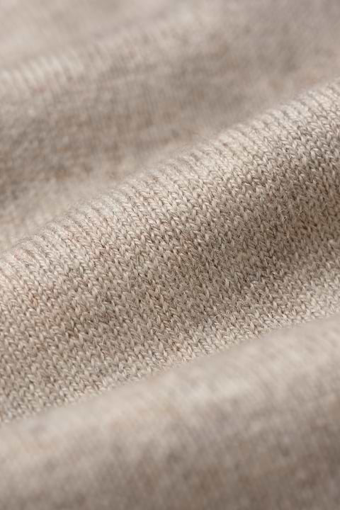 Blue Label Merino Cashmere Crew Sand Beige - Base Image