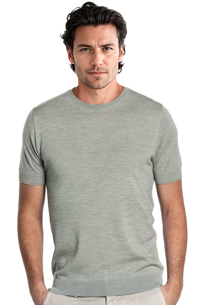 Blue Label Crew Short Sleeve Hazy Green