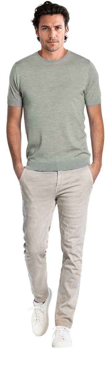 Blue Label Crew Short Sleeve Hazy Green