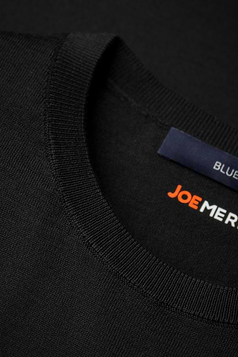Blue Label Crew Short Sleeve Deep Black - Base Image