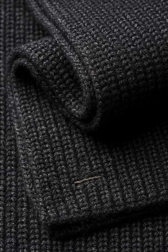 Blue Label Merino Cashmere Scarf Antra Grey - Base Image