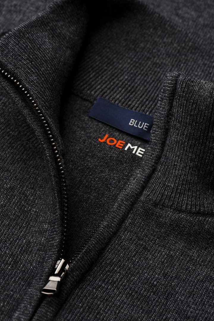 Blue Label Merino Cashmere Zip Antra Grey - Base Image