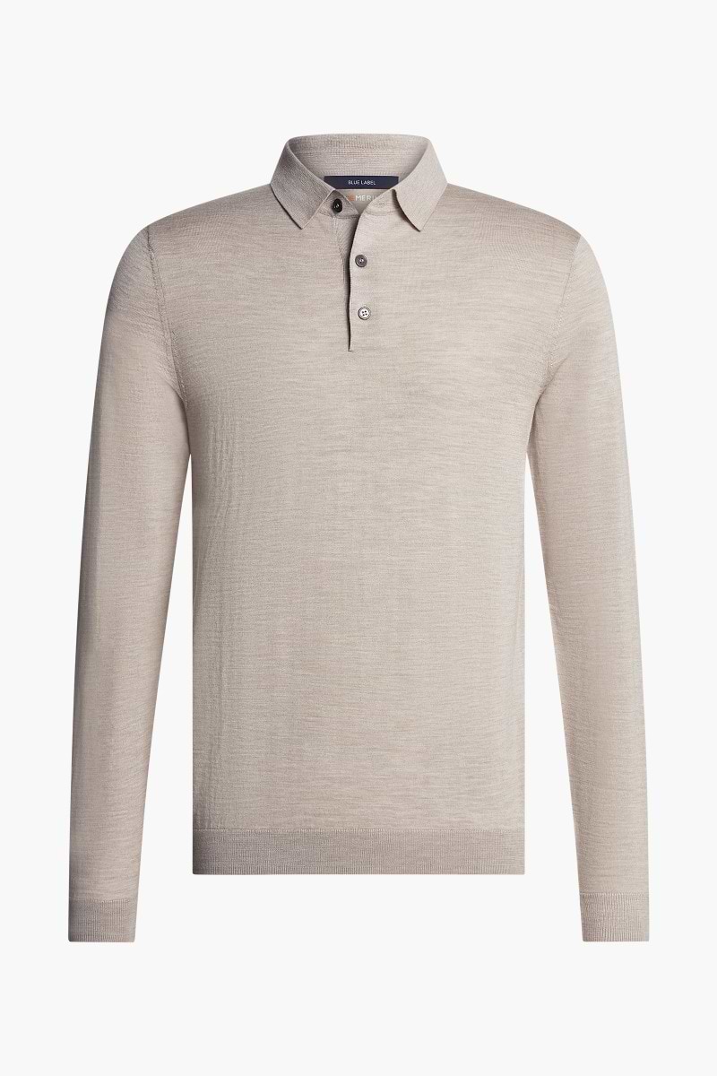 未使用 BATONER 25SS WOOL POLO LONG SLEEVE The Premium Weight Long-Sleeve Polo | Heather Oatmeal – Everlane