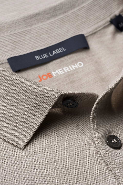 Blue Label Polo Buttons Long Sleeve Limestone Beige - Base Image