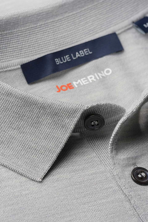 Blue Label Polo Buttons Long Sleeve Limestone Grey - Base Image