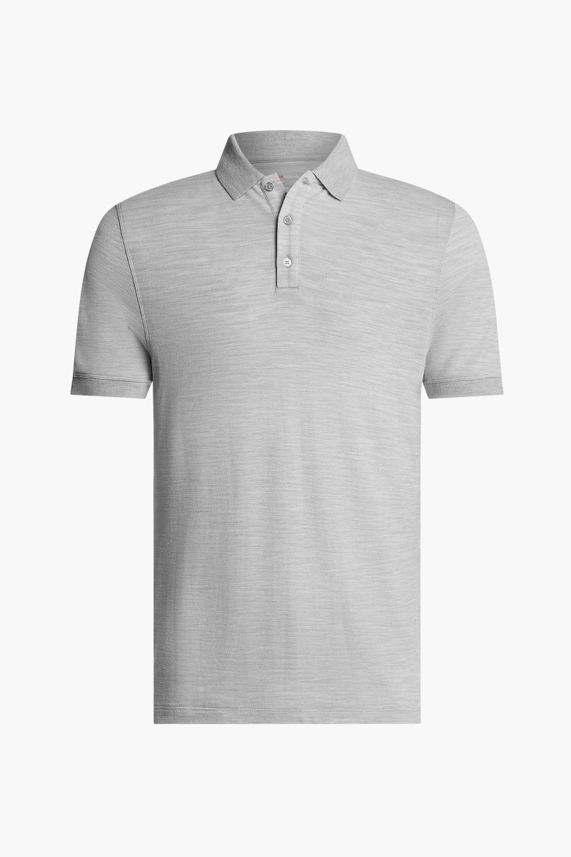 Blue Label Polo Pique Limestone Grey