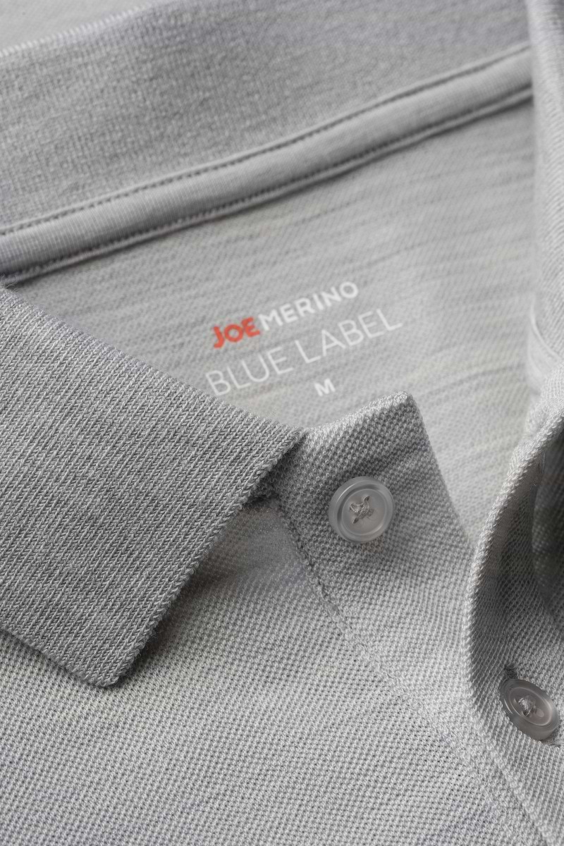Blue Label Polo Pique Limestone Grey