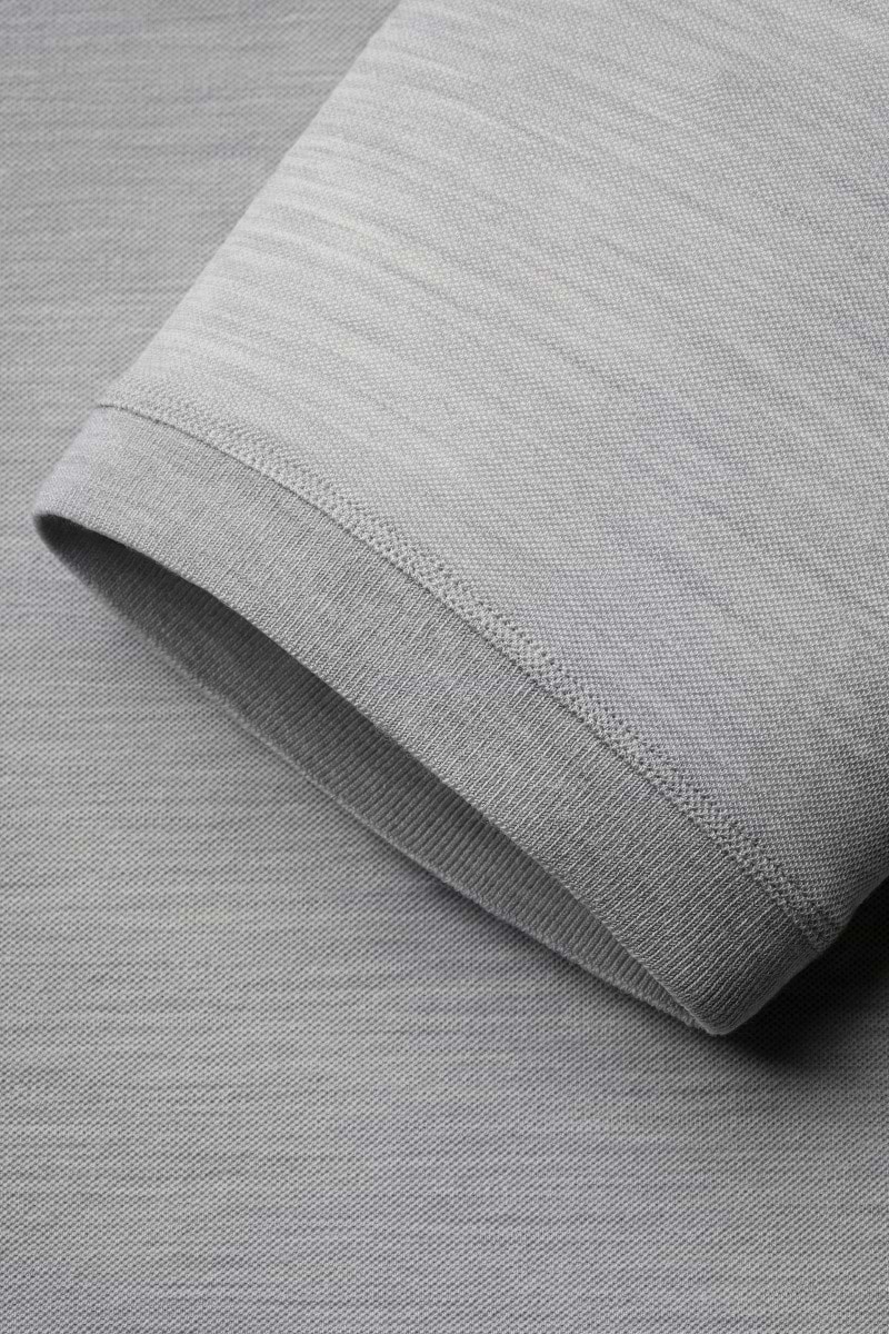 Blue Label Polo Pique Limestone Grey