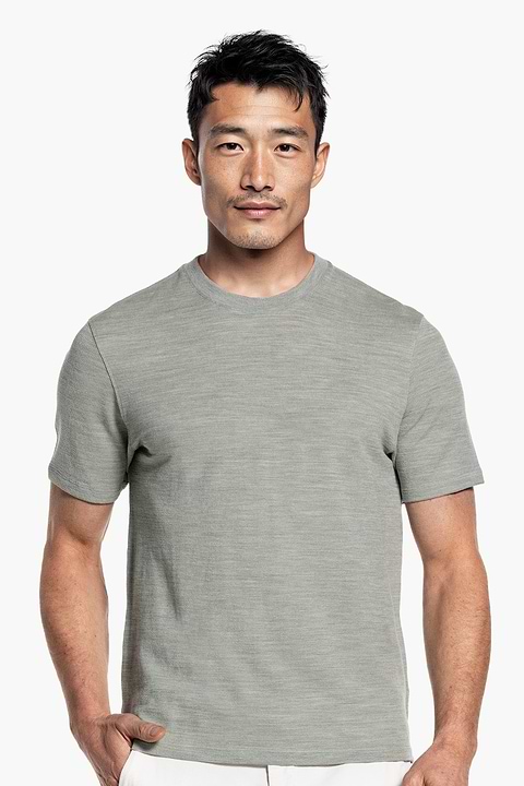 Blue Label T-shirt Pique Hazy Green - Base Image