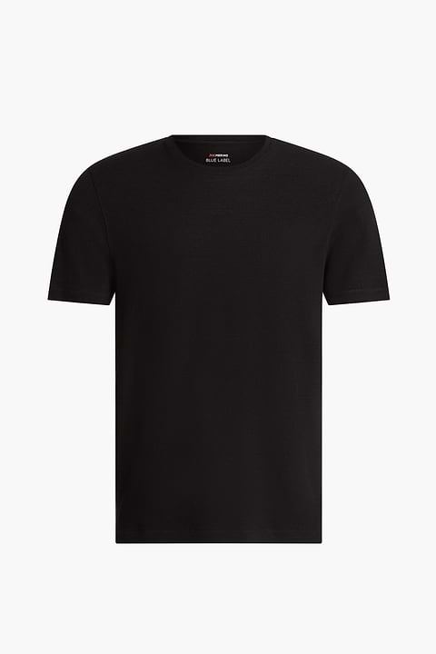 Blue Label T-shirt Pique Deep Black - Base Image