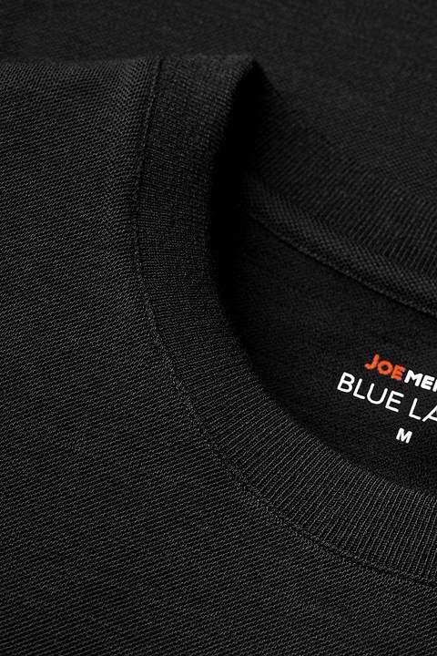 Blue Label T-shirt Pique Deep Black - Base Image