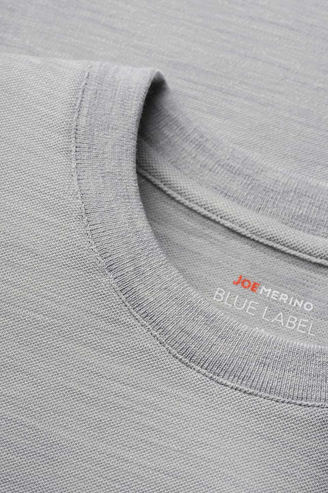 Blue Label T-shirt Pique Limestone Grey - Base Image