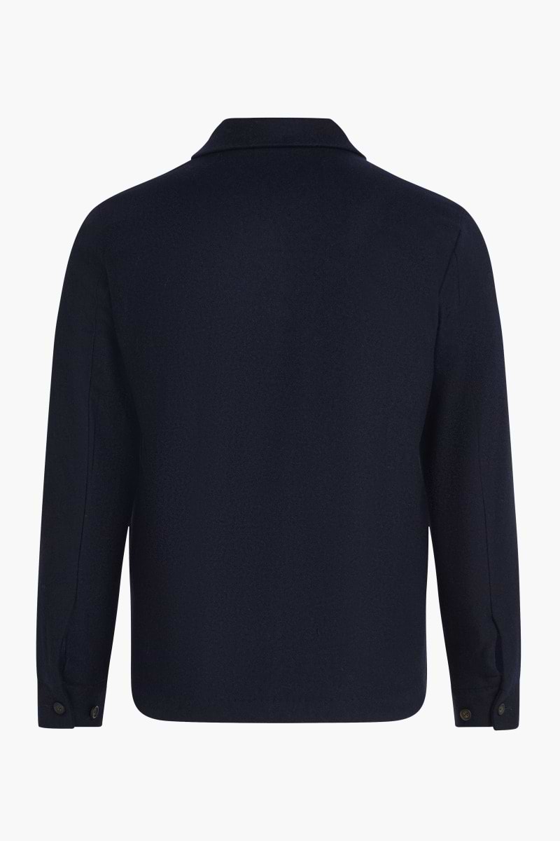 Boiled Wool Jacket Navy Blue