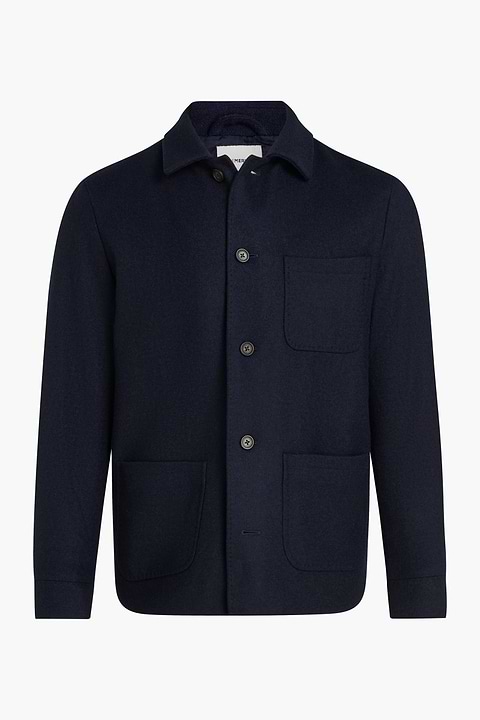 Boiled Wool Jacket Navy Blue - Base Image