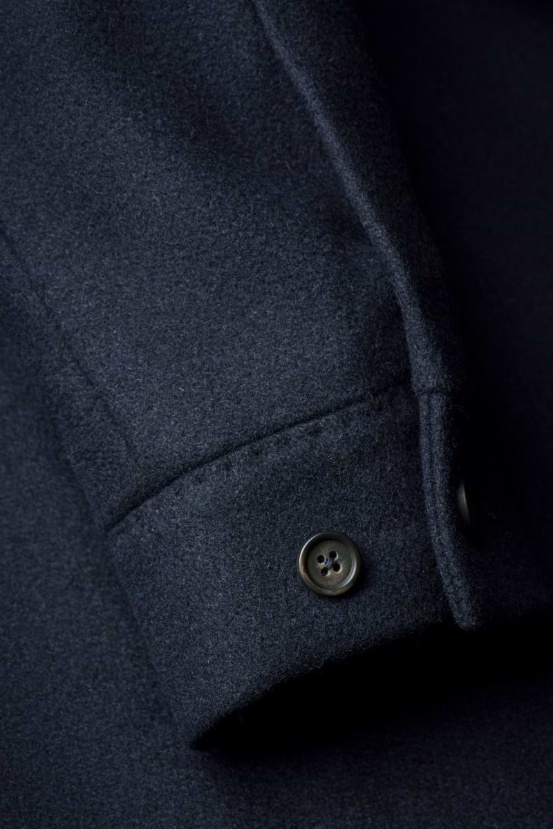 Boiled Wool Jacket Navy Blue