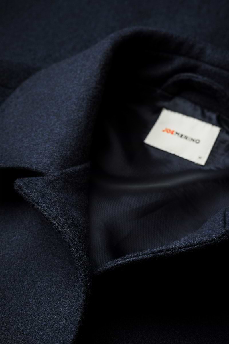 Boiled Wool Jacket Navy Blue
