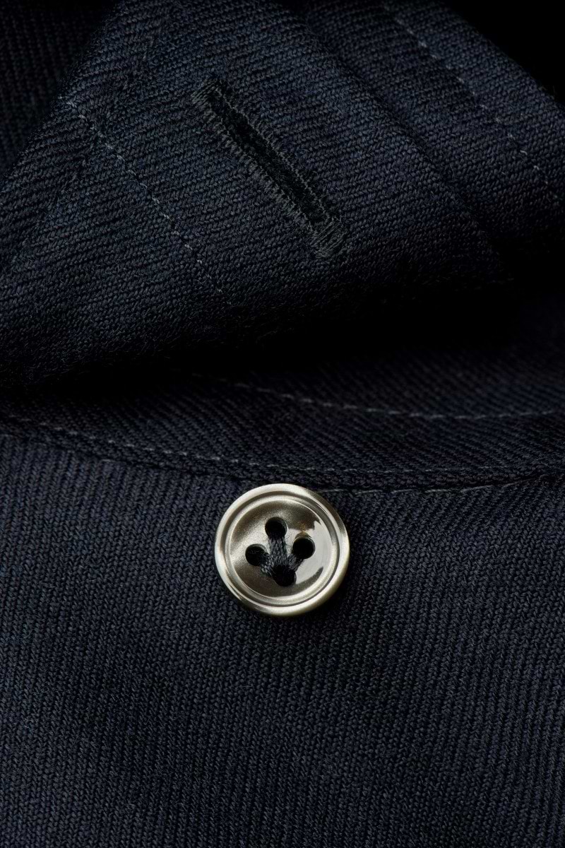 Brushed Woven Shirt Deep Navy