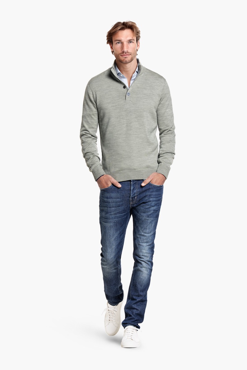 Button Easy Fit Hazy Green