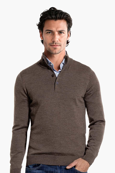 Button 3D Tobacco Brown - Base Image