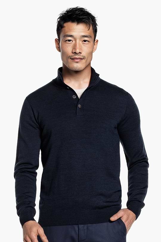 Button Easy Fit True Navy - Base Image
