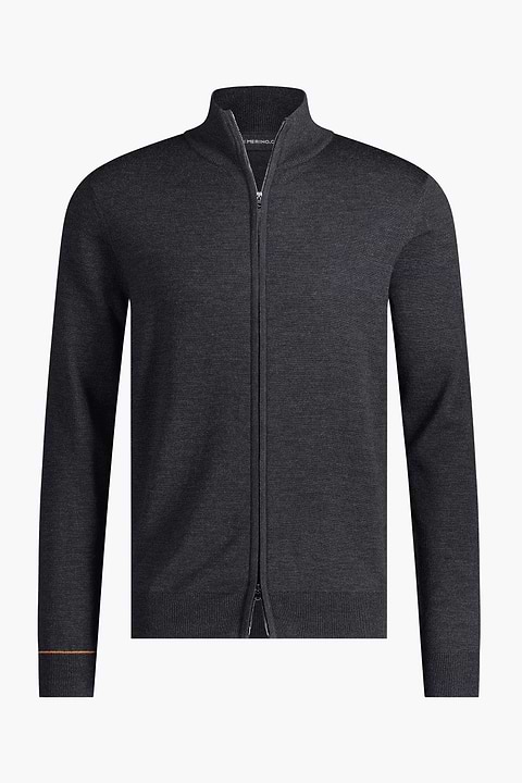 Joe Cardigan 2-Way Zip Antracite Grey - Base Image