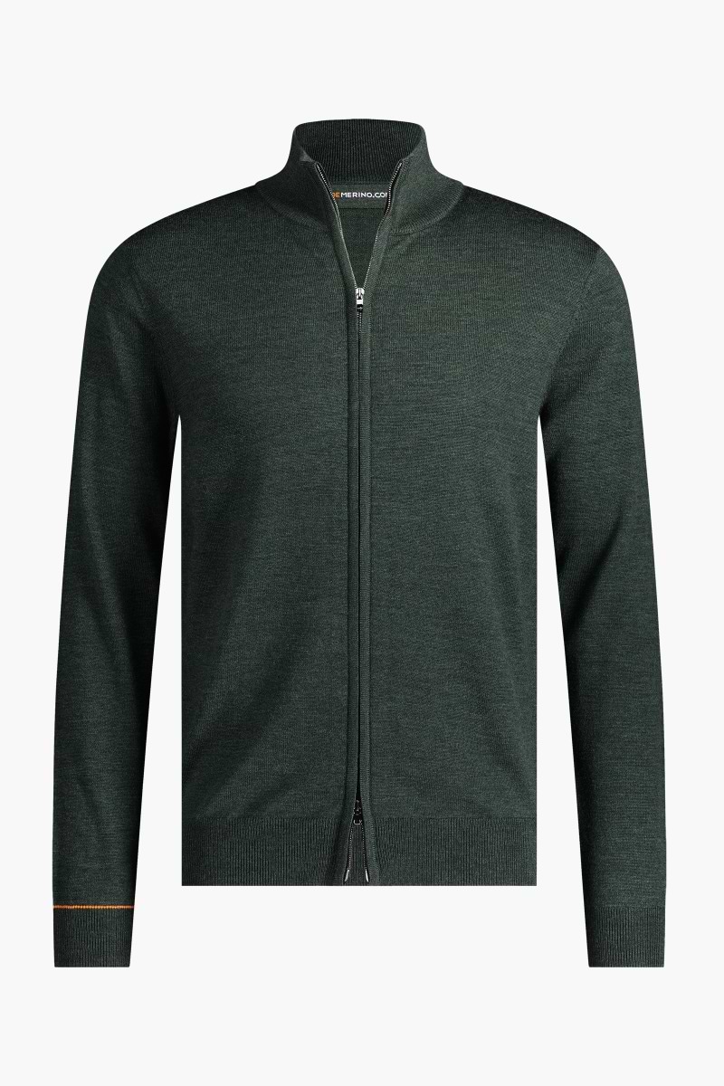 Joe Cardigan 2-Way Zip British Green