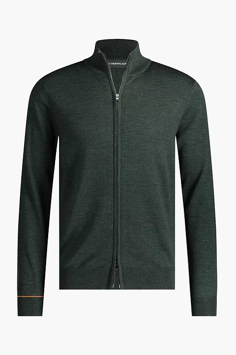 Joe Cardigan 2-Way Zip British Green - Base Image