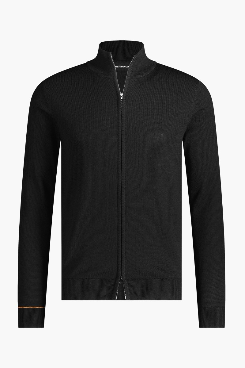 Joe Cardigan 2-Way Zip Deep Black