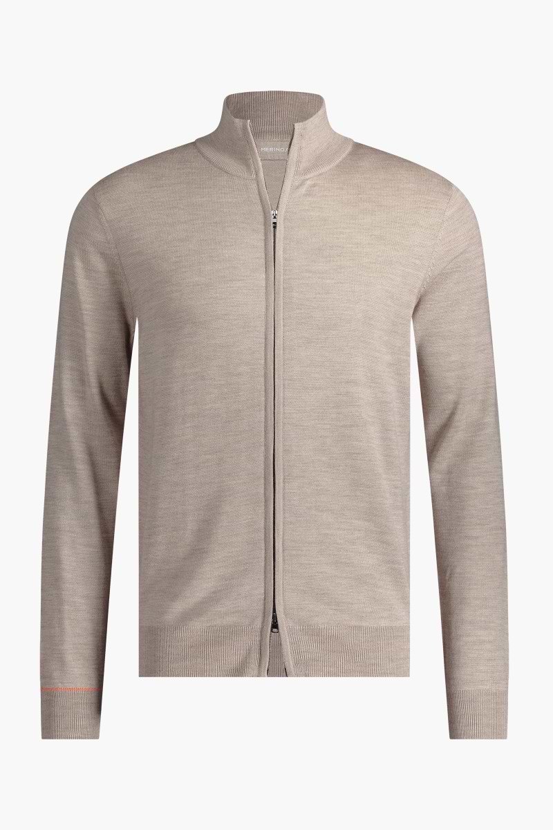 Joe Cardigan 2-Way Zip Desert Beige