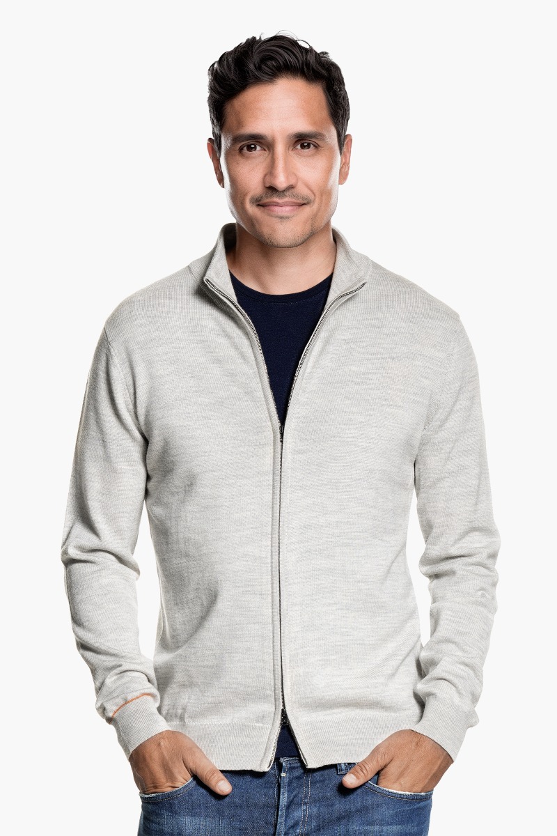 Joe Cardigan 2-Way Zip Dover Grey